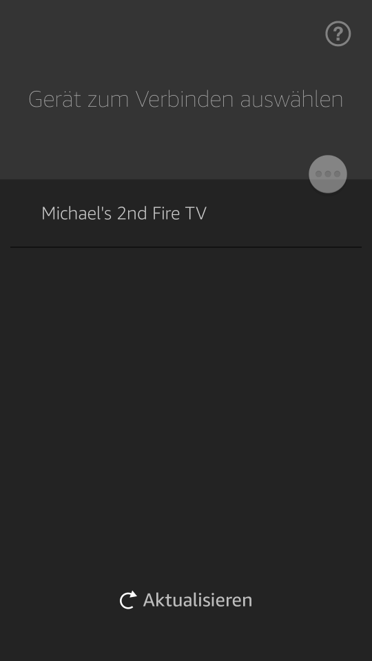 Amazon FireTV Fernbedienungs App - Gerät auswählen