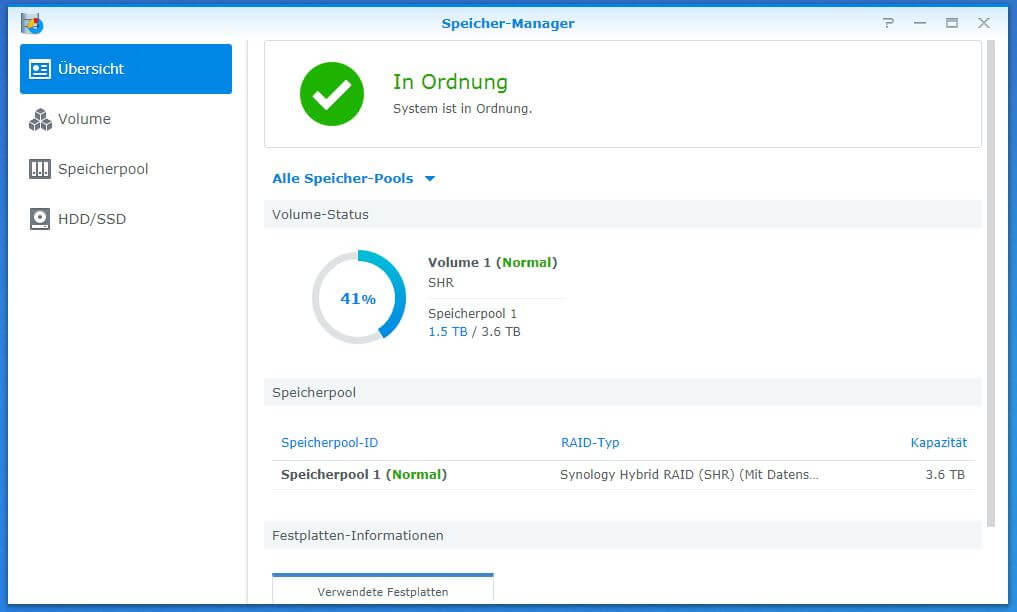 Synology Speicher-Manager