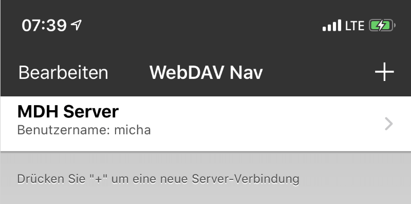 WebDAV Navigator App - Übersicht