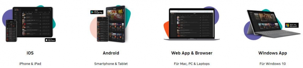 ZATTOO Smartphone, Tablet, Notebook Streaming Geräte